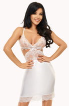 Adelaide Lace Chemise in White - Chemise - RubyV Lingerie