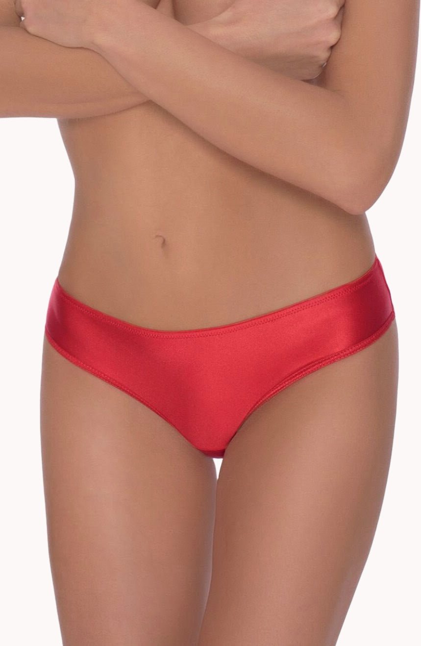 Ali Brief with Lace in Red - Brief - RubyV Lingerie