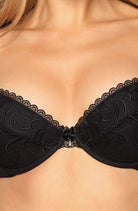 Anuk Push Up Bra with Lace in Black - Push Up Bra - RubyV Lingerie