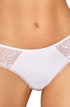 Anuk Thong with Lace Finish in White - Thong - RubyV Lingerie