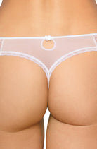 Anuk Thong with Lace Finish in White - Thong - RubyV Lingerie