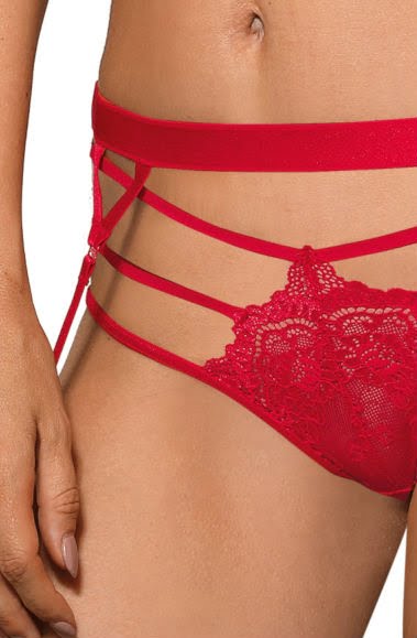 Cyria Brief with lace in Red - Brief - RubyV Lingerie