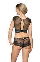 Ellba Bustier Style Lace Top in Black - Top - RubyV Lingerie