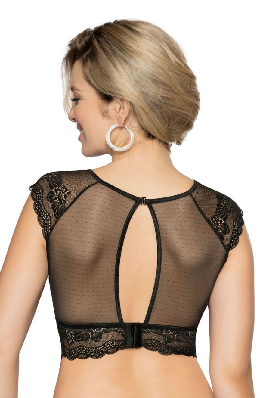 Ellba Bustier Style Lace Top in Black - Top - RubyV Lingerie