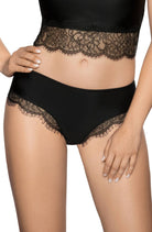 Erii Brief with Lace in Black - Brief - RubyV Lingerie