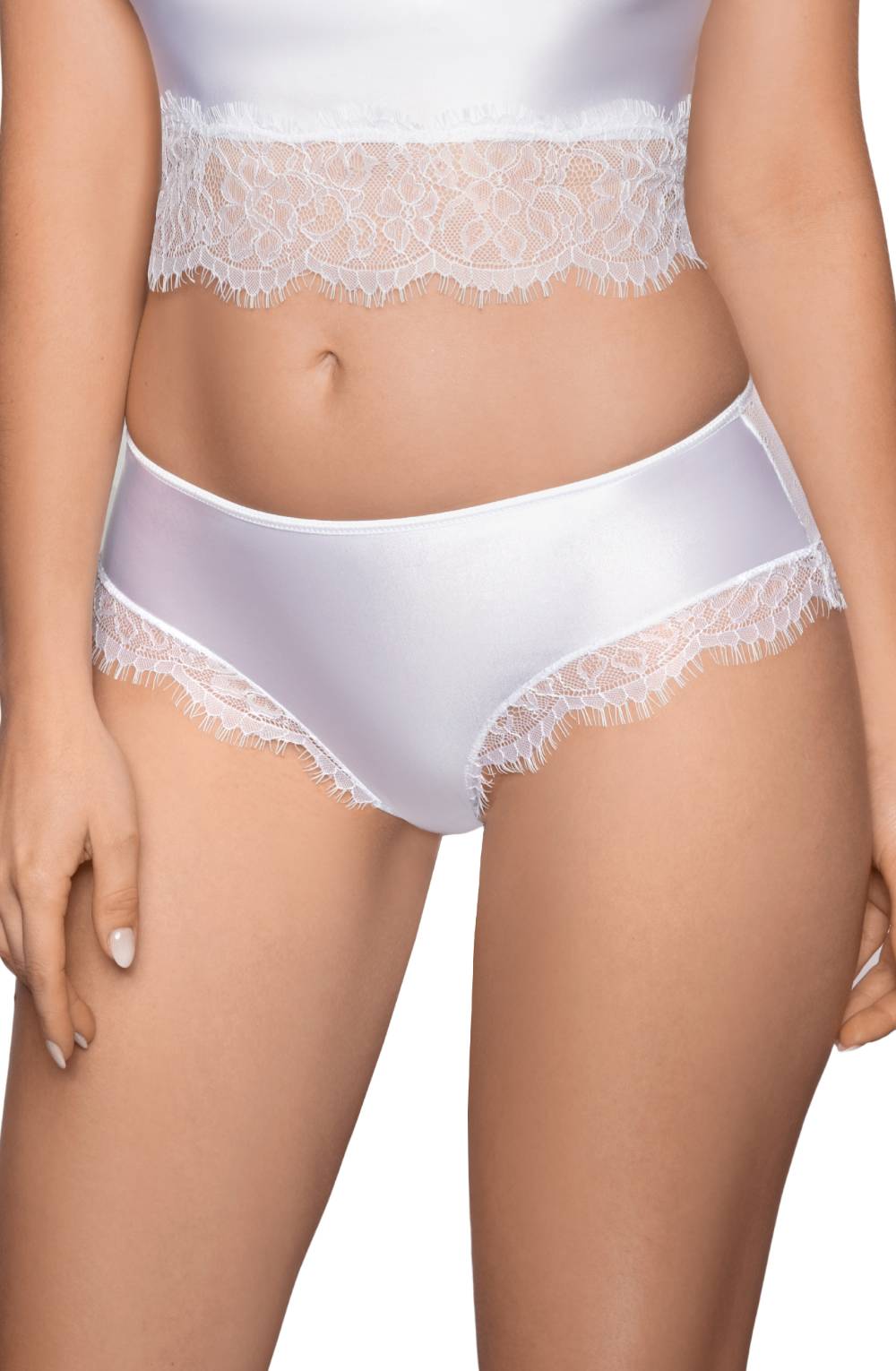 Erii Brief with Lace in White - Brief - RubyV Lingerie