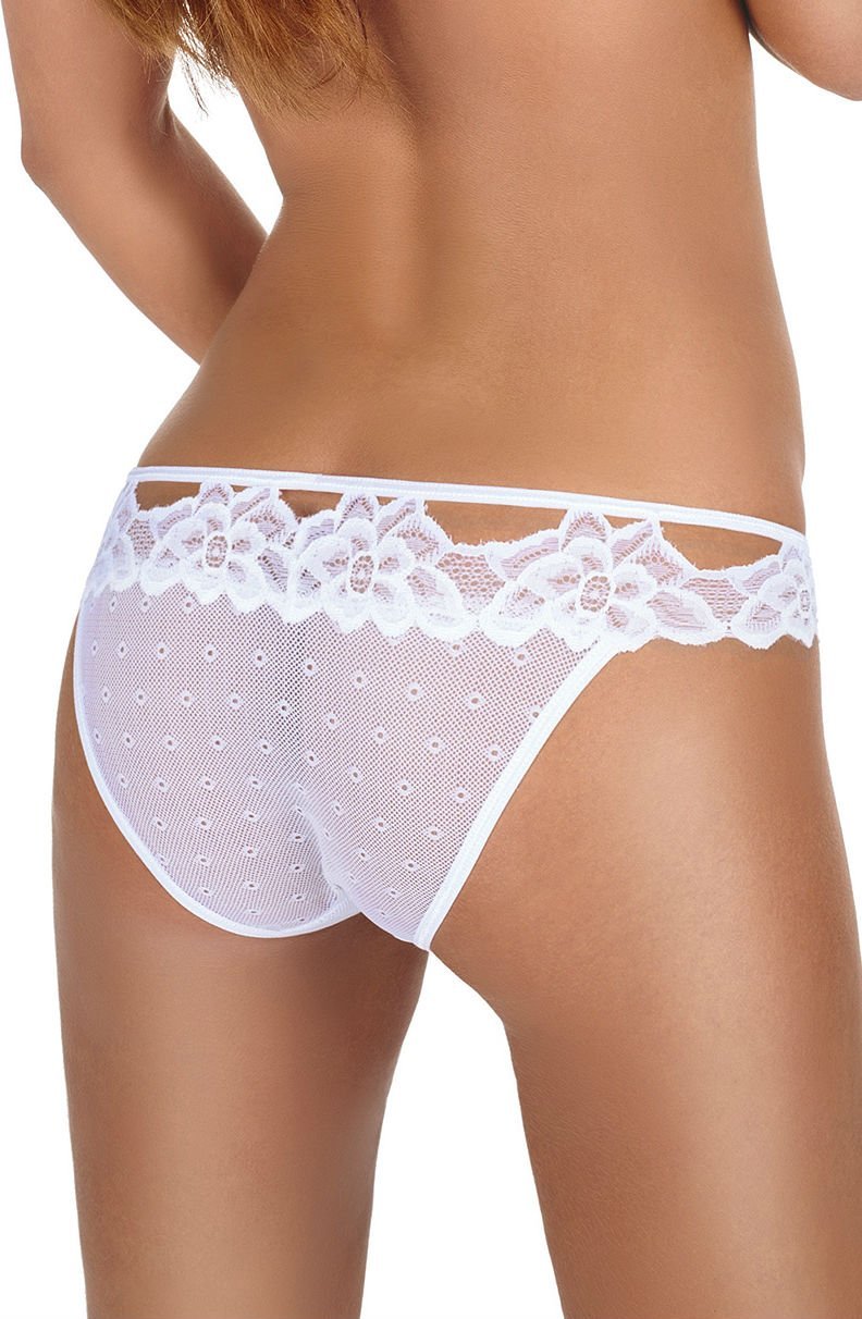 Falca Brief with Lace in White - Brief - RubyV Lingerie