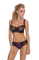 Fifi Soft-Cup Bra with Lace in Black - Soft Cup Bra - RubyV Lingerie