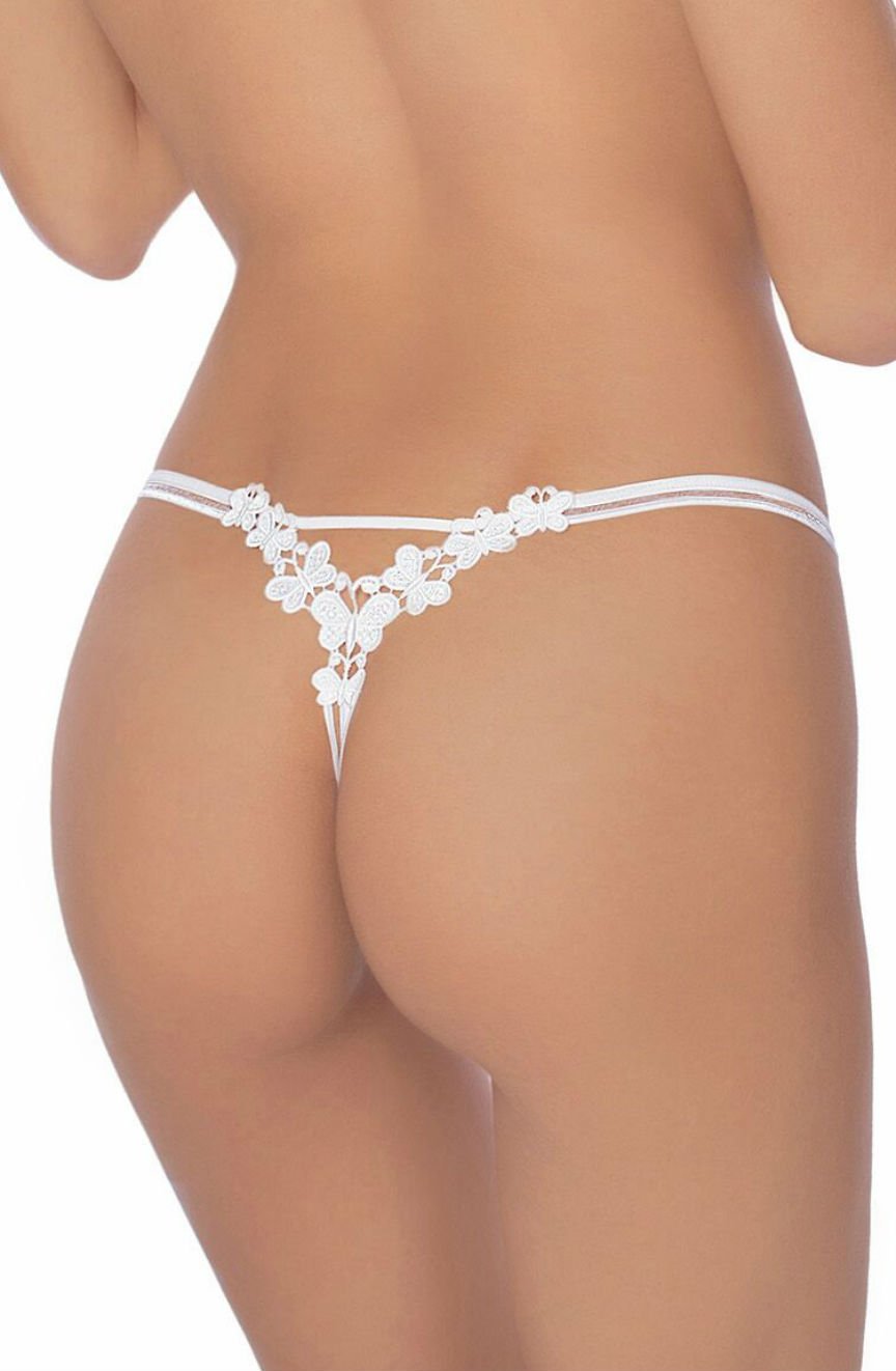 Fiona Thong in White - Thong - RubyV Lingerie