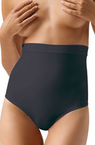 Firm Compression High Waist Shaping Thong - Nero (Black) - High Waist Thong - RubyV Lingerie