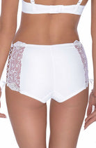 Ginewra Boy-Short with Lace in White - Short - RubyV Lingerie