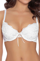 Ginewra Push-Up Bra with Lace in White - Push Up Bra - RubyV Lingerie