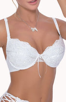 Ginewra Push-Up Bra with Lace in White - Push Up Bra - RubyV Lingerie