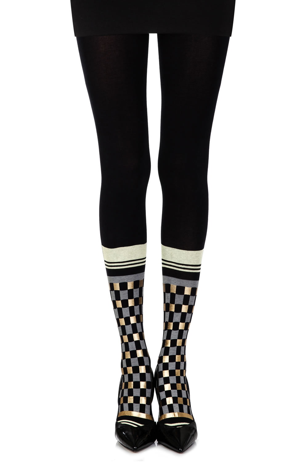 Happy Socks Print Tights - Black/Multi - 100 Denier - Print Tights - RubyV Lingerie