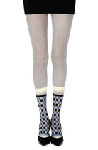 Happy Socks Print Tights - Grey/Multi - 100 Denier - Print Tights - RubyV Lingerie