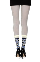 Happy Socks Print Tights - Grey/Multi - 100 Denier - Print Tights - RubyV Lingerie