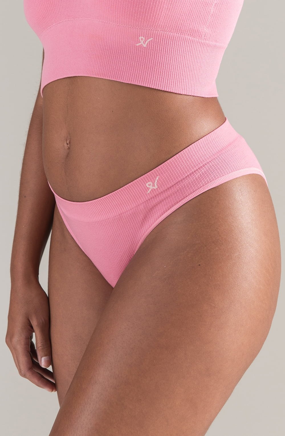 High Leg Brief - Rose Pink - Brief - RubyV Lingerie