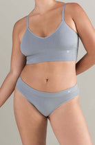 High Leg Brief - Storm Grey - Brief - RubyV Lingerie