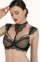 Idrisa Push-Up Bra with Lace in Black - Push Up Bra - RubyV Lingerie