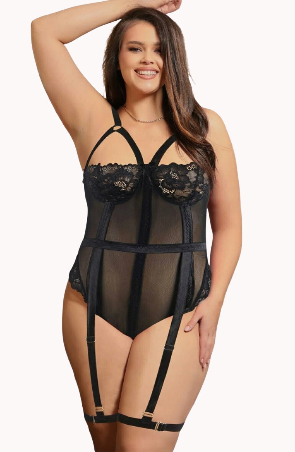 Jacqulyn Body - Black (Plus) - Body - RubyV Lingerie