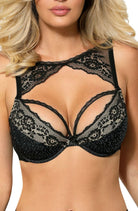 Kena Push Up Bra with Lace in Black - Push Up Bra - RubyV Lingerie