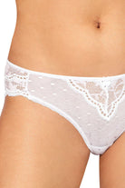 Lagerta Brief with Lace in White - Brief - RubyV Lingerie