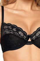 Lagerta Soft Cup Bra with Lace in Black - Soft Cup Bra - RubyV Lingerie