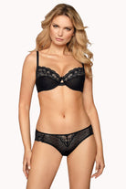 Lagerta Soft Cup Bra with Lace in Black - Soft Cup Bra - RubyV Lingerie