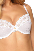 Lagerta Soft Cup Bra with Lace in White - Soft Cup Bra - RubyV Lingerie