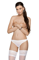 Malani Thong with Lace in White - Thong - RubyV Lingerie