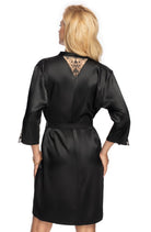 Mallory Dressing Gown - Black - Dressing Gown - RubyV Lingerie