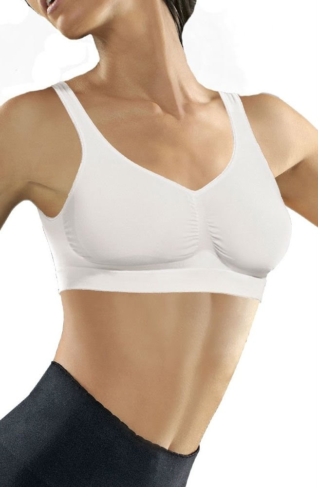 Medium Compression Bra - Bianco (White) - Bra - RubyV Lingerie