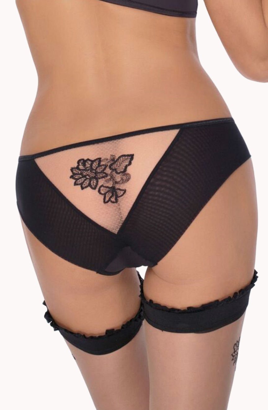 Mehendi Brief in Black - Brief - RubyV Lingerie