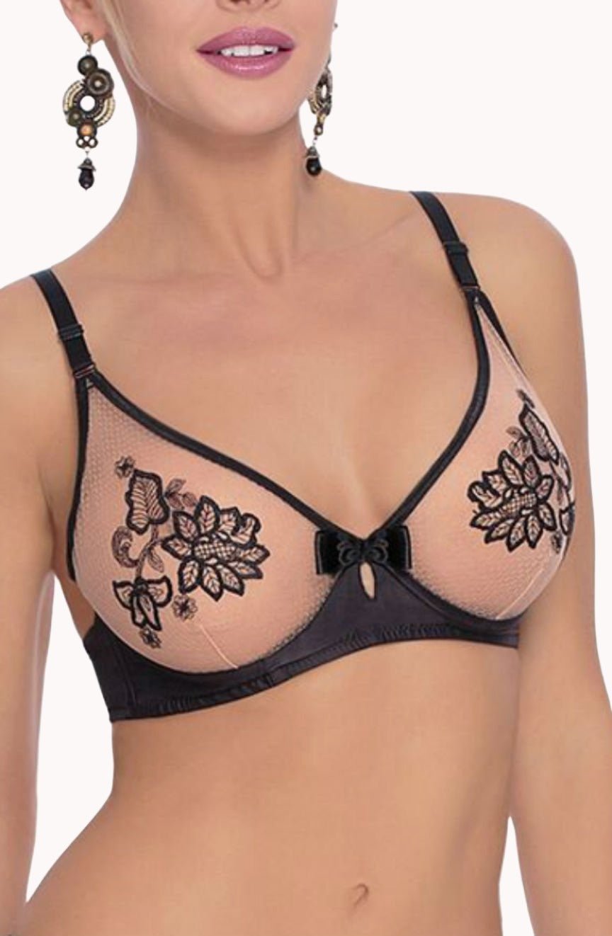 Mehendi Soft Cup Bra - Black - Soft Cup Bra - RubyV Lingerie