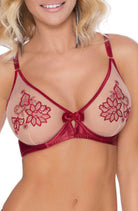 Mehendi Soft Cup Bra - Claret Red - Soft Cup Bra - RubyV Lingerie