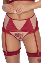 Mehendi Thong - Claret Red - Thong - RubyV Lingerie