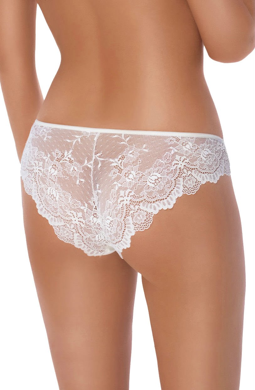 Mela Brief with Lace in Cream - Brief - RubyV Lingerie