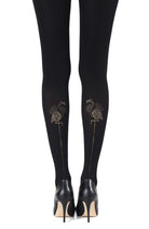 Miami Night Print Tights - Black/Gold - 120 Denier - Print Tights - RubyV Lingerie