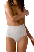 Moderate Compression High Waist Shaping Brief - Bianco (White) - Full Brief - RubyV Lingerie