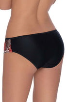 Natali Brief with Floral Detail in Black - Brief - RubyV Lingerie