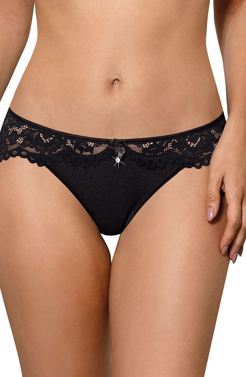 Newia Brief with Lace in Black - Brief - RubyV Lingerie