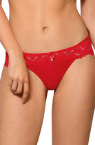 Newia Brief with Lace in Red - Brief - RubyV Lingerie