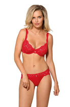 Newia Brief with Lace in Red - Brief - RubyV Lingerie