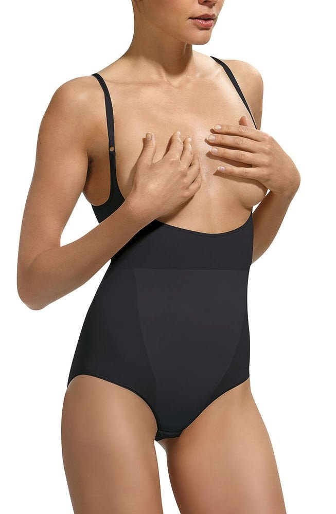 Open Bust Shaping Body - Black