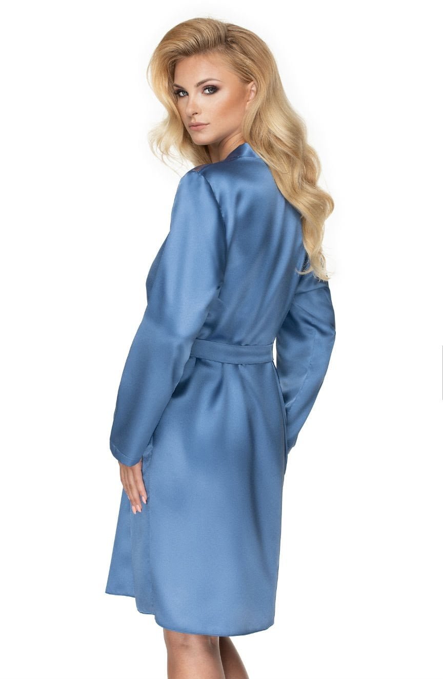 Sapphire Dressing Gown - Azure - Dressing Gown - RubyV Lingerie