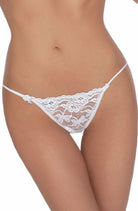 Sarina Brief with Lace in White - Brief - RubyV Lingerie