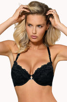 Sefia Push Up Bra with Halterneck in Black - Push Up Bra - RubyV Lingerie