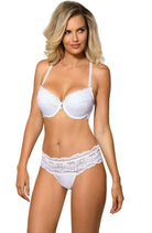 Sefia Push Up Bra with Halterneck in White - Push Up Bra - RubyV Lingerie