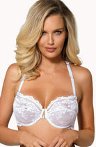 Sefia Soft-Cup Bra with Halterneck in White - Soft Cup Bra - RubyV Lingerie