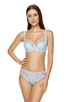 DiscoverSemi - Soft Cup Bra Feather Lace - Pale BlueatRubyV Lingerie